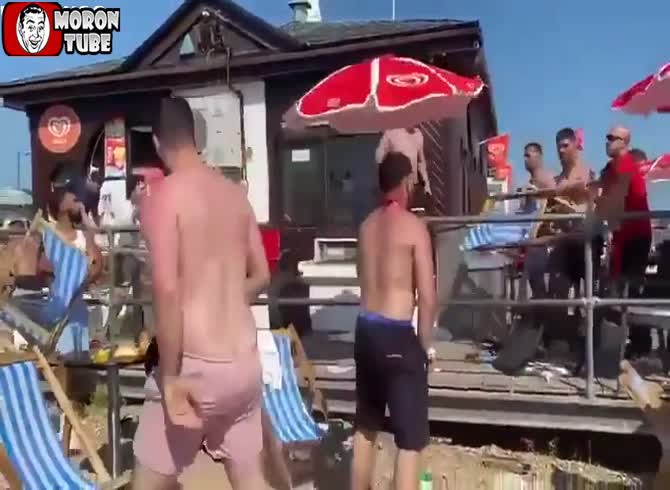 Video :That day, on a beach in Essex, chairs fly